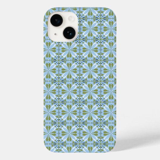 Coques Case-Mate iPhone Design scandinave moderne Bleu Vert olive (Verso)
