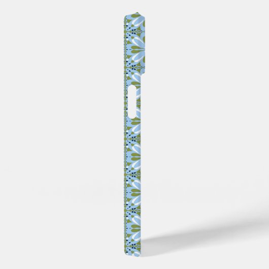 Coques Case-Mate iPhone Design scandinave moderne Bleu Vert olive (Verso / Droite)