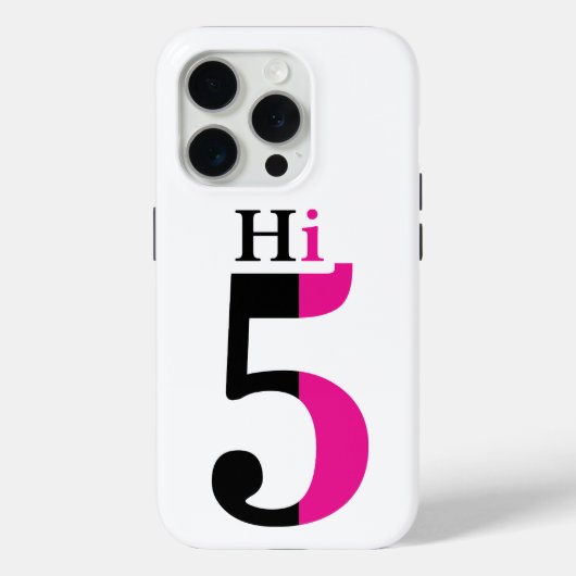 Coques Case-Mate iPhone Design typographique moderne rose cinq (Verso)