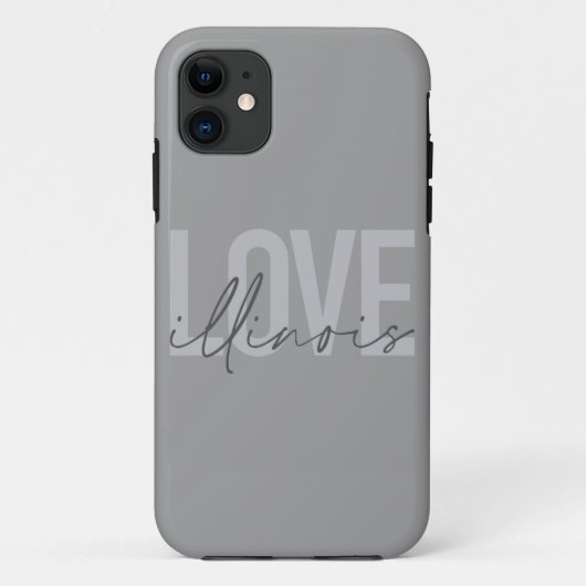 Coques Case-Mate iPhone Design urbain, moderne, simple, cool Love Illinois (Dos)