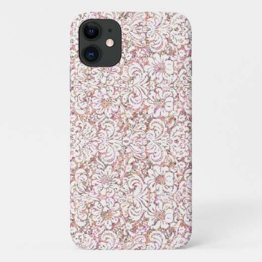 Coques Case-Mate iPhone Design vintage rose pâle (Dos)