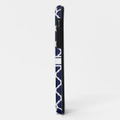 Coques Case-Mate iPhone Designer Marine Monogramme Marocain Motif de treil (Dos/Gauche)