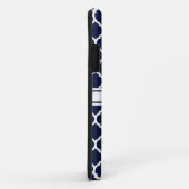 Coques Case-Mate iPhone Designer Marine Monogramme Marocain Motif de treil (Dos/Droite)