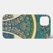 Coques Case-Mate iPhone Designs orientaux bleus avec facettes souriantes (Verso (horizontal))