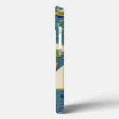 Coques Case-Mate iPhone Designs orientaux bleus avec facettes souriantes (Verso / Gauche)