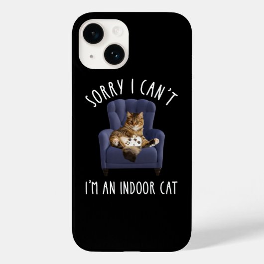 Coques Case-Mate iPhone Désolé, je ne peux pas - Je suis un chat d'intérie (Verso)