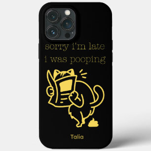 Case-Mate iPhone Case Désopilant Désolé d'être en retard Je faisais caca