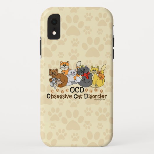 Coques Case-Mate iPhone Désordre obsédant de chat d'OCD (Dos)