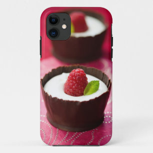 Coque iPhone 11 Dessert blanc de mousse de chocolat