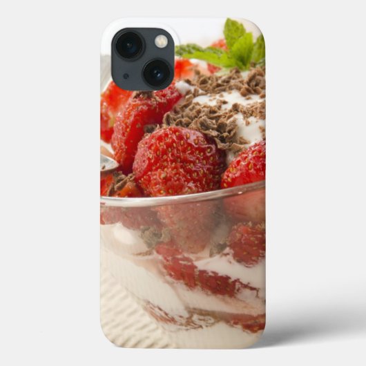 Coques Case-Mate iPhone Dessert de fraise avec du yaourt frais (Verso)