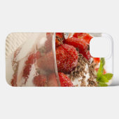 Coques Case-Mate iPhone Dessert de fraise avec du yaourt frais (Verso (horizontal))