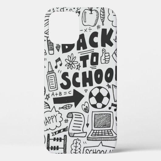Coques Case-Mate iPhone dessin à la main élément école doodé (Verso)