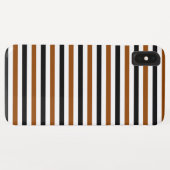 Coques Case-Mate iPhone dessin à rayures marron noir et blanc (Dos (Horizontal))