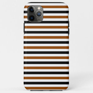 Case-Mate iPhone Case dessin à rayures marron noir et blanc