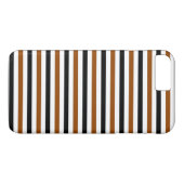 Coques Case-Mate iPhone dessin à rayures marron noir et blanc (Dos (Horizontal))