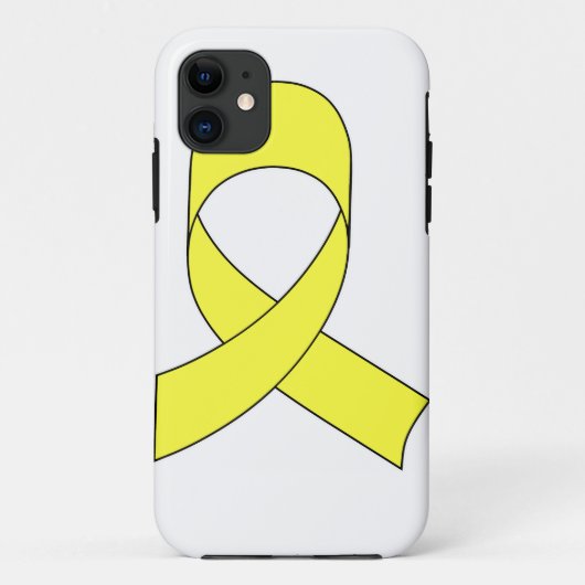 Coques Case-Mate iPhone Dessin à ruban jaune (Dos)
