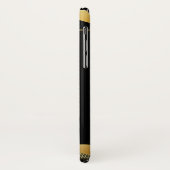 Coques Case-Mate iPhone dessin abstrait or sur noir (Dos/Gauche)