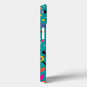 Coques Case-Mate iPhone dessin animé amusant motif turquoise (Verso / Droite)