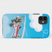 Coques Case-Mate iPhone Dessin animé d'avion biplan volant (Dos (Horizontal))