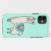Coques Case-Mate iPhone dessin animé de llama alpaga souriant (Dos (Horizontal))