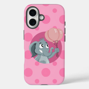 Coques iPhone 16 Dessin animé d'éléphant