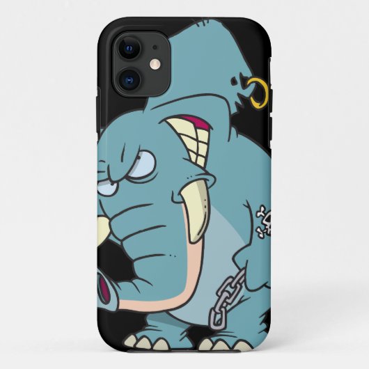 Coques Case-Mate iPhone dessin animé d'éléphant de badass (Dos)
