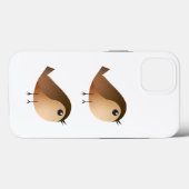 Coques Case-Mate iPhone Dessin animé d'oiseau moineau (Verso (horizontal))