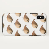 Coques Case-Mate iPhone Dessin animé d'oiseau moineau (Dos (Horizontal))