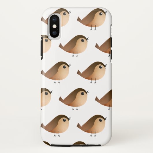 Coques Case-Mate iPhone Dessin animé d'oiseau moineau (Dos)