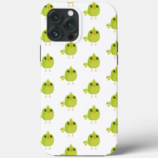 Coques Case-Mate iPhone Dessin animé d'oiseau vert (Verso)