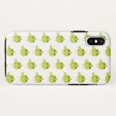 Coques Case-Mate iPhone Dessin animé d'oiseau vert (Dos (Horizontal))