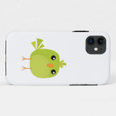 Coques Case-Mate iPhone Dessin animé d'oiseau vert (Dos (Horizontal))