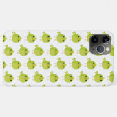 Coques Case-Mate iPhone Dessin animé d'oiseau vert (Dos (Horizontal))
