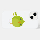 Coques Case-Mate iPhone Dessin animé d'oiseau vert mignon (Verso (horizontal))