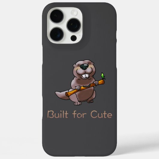 Coques Case-Mate iPhone Dessin animé drôle de castor – Construit pour être (Verso)