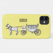 Coques Case-Mate iPhone dessin animé mariage cheval & calèche (Dos (Horizontal))