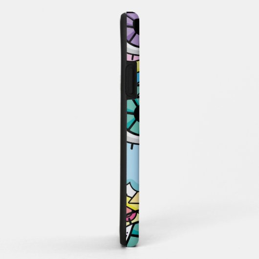 Coques Case-Mate iPhone Dessin Arrière - plan Pop Art (Dos/Droite)