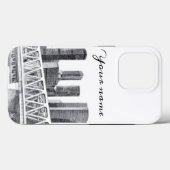 Coques Case-Mate iPhone Dessin au crayon du pont Metro (Verso (horizontal))