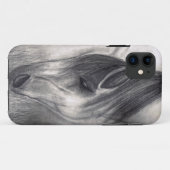 Coques Case-Mate iPhone Dessin au crayon - pâturage de cheval (Dos (Horizontal))