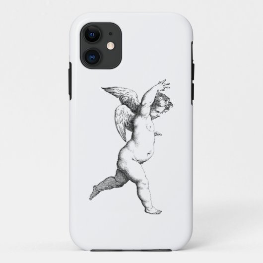 Coques Case-Mate iPhone dessin au trait d'ange chérubin (Dos)