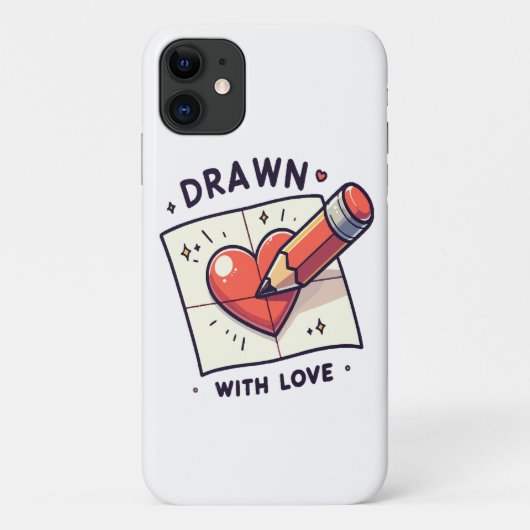 Coques Case-Mate iPhone Dessin avec amour (Dos)