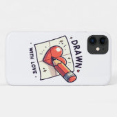 Coques Case-Mate iPhone Dessin avec amour (Dos (Horizontal))