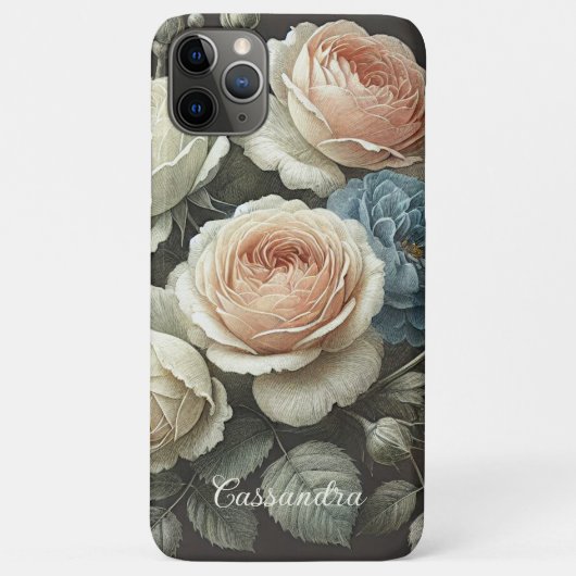 Coques Case-Mate iPhone Dessin botanique classique chic Rose (Dos)