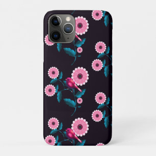 Case-Mate iPhone Case Dessin botanique floral de l'oiseau rose fantaisis