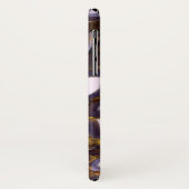 Coques Case-Mate iPhone dessin d'agate marron violet blanc (Dos/Gauche)