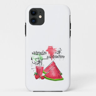 Case-Mate iPhone Case Dessin d'aquarelle de pastèque et fraises