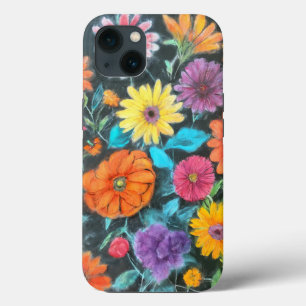 Case-Mate iPhone Case Dessin de calque de fleurs vibrantes - Flore artis