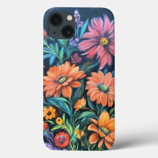 Coques Case-Mate iPhone Dessin de calque de fleurs vibrantes - Flore artis (Verso)