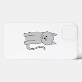 Coques Case-Mate iPhone Dessin de chat gris. (Verso (horizontal))