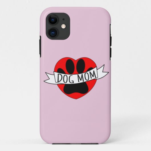 Coques Case-Mate iPhone Dessin De Chien Maman Paw Et Red Heart (Dos)